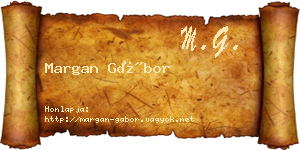 Margan Gábor névjegykártya